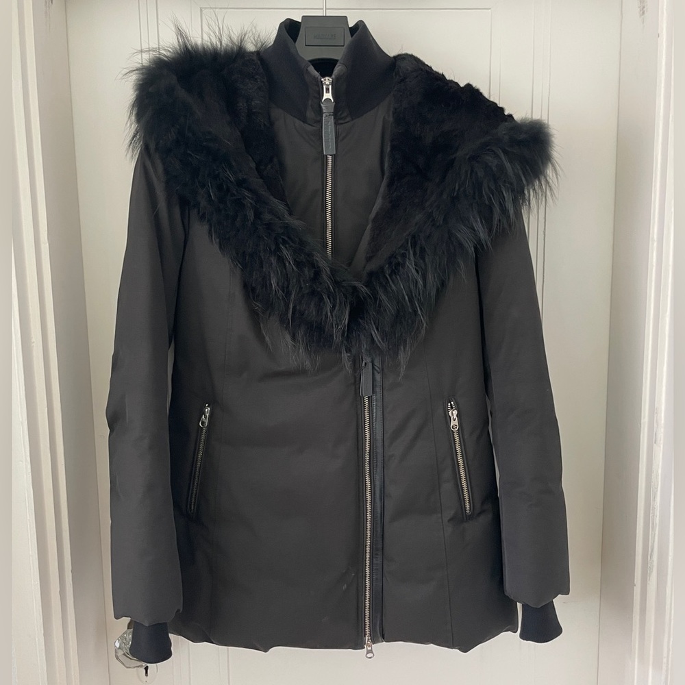 Mackage Black Fur-Trimmed Puffer Jacket - Picture 3 of 11